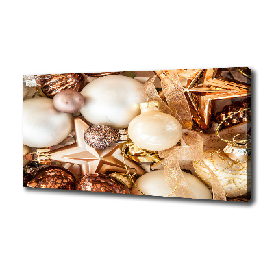 Canvas wall art Christmas baubles