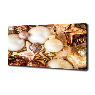 Canvas wall art Christmas baubles