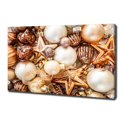 Canvas wall art Christmas baubles