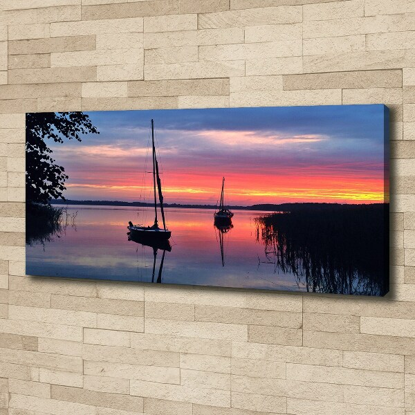 Canvas wall art Sailboats about the west