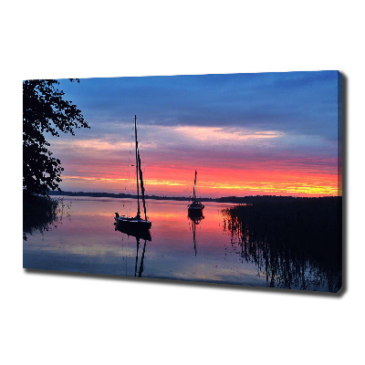 Canvas wall art Sailboats about the west