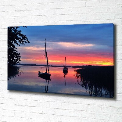 Canvas wall art Sailboats about the west