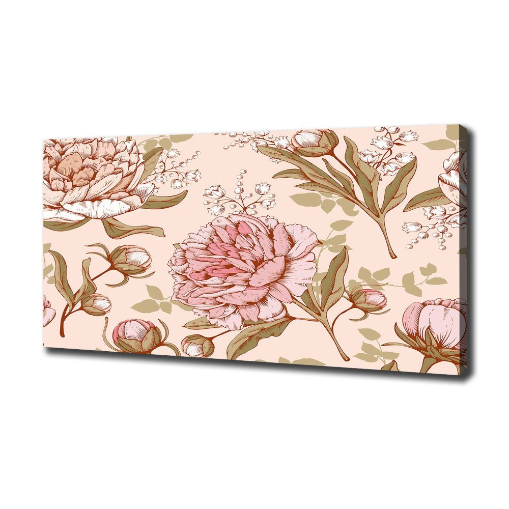 Canvas wall art Peonies