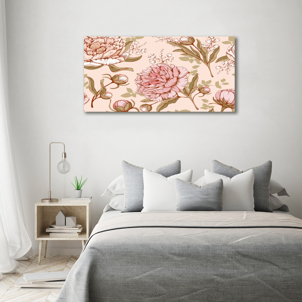 Canvas wall art Peonies