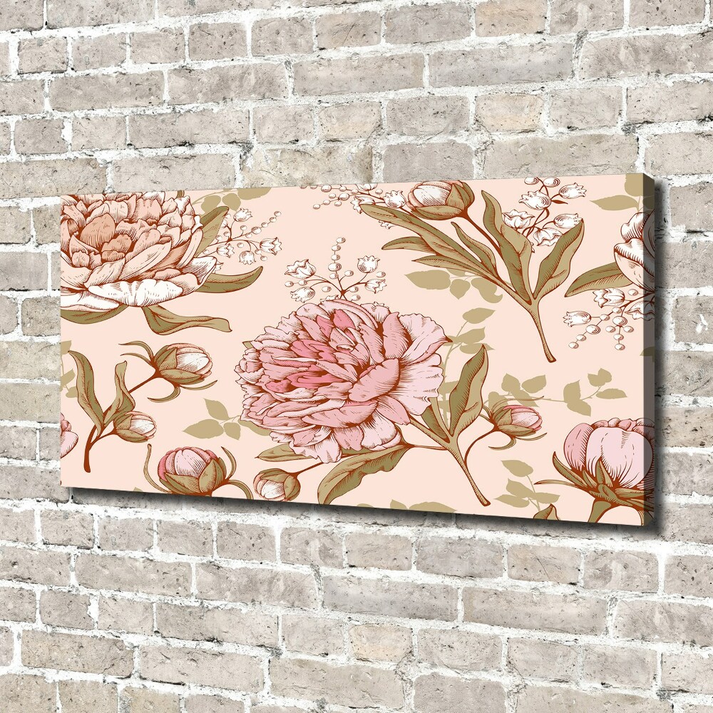 Canvas wall art Peonies