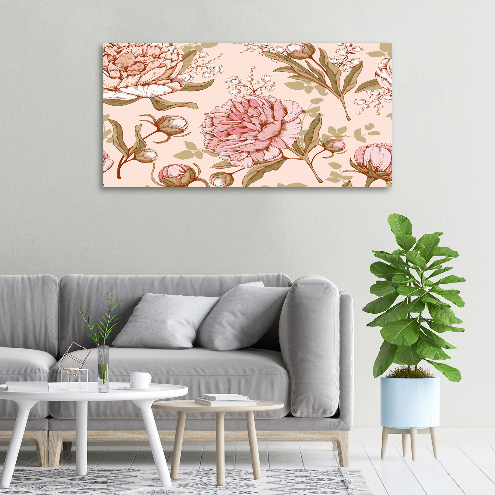 Canvas wall art Peonies