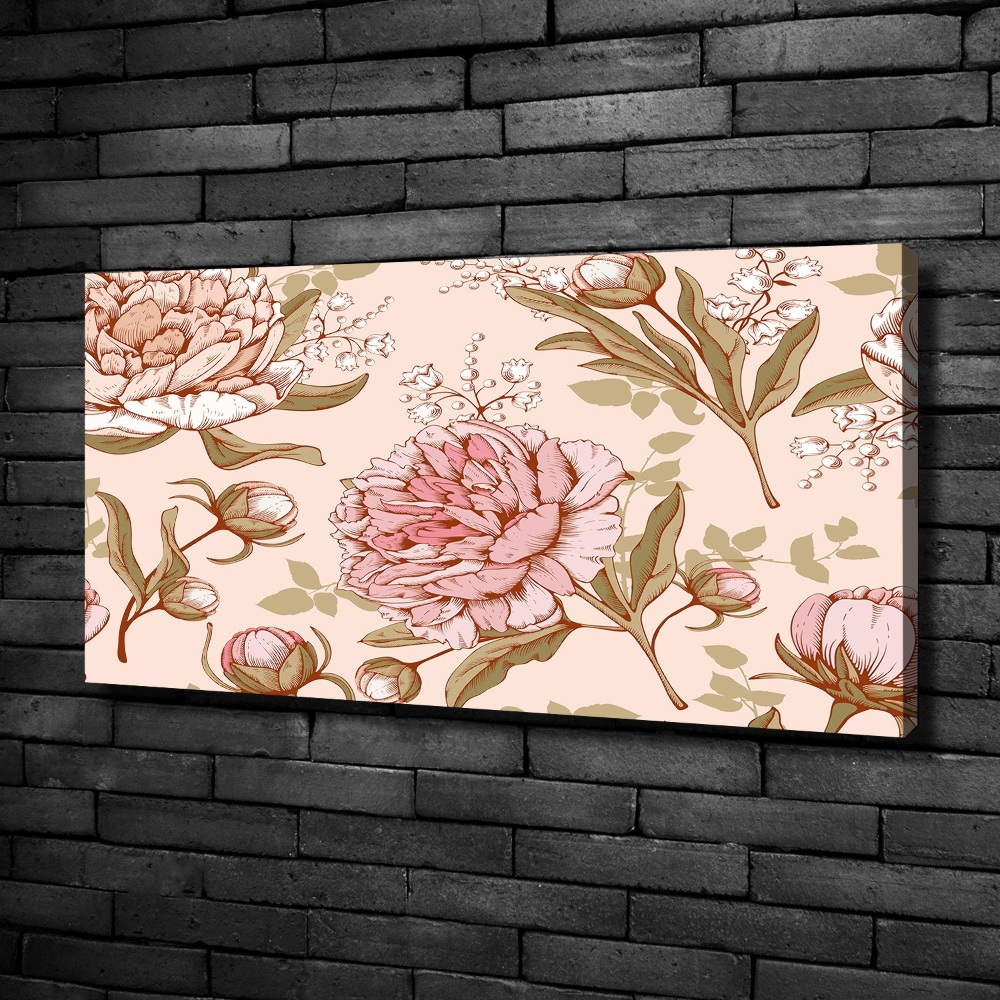 Canvas wall art Peonies