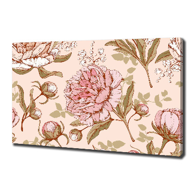 Canvas wall art Peonies