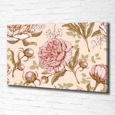 Canvas wall art Peonies