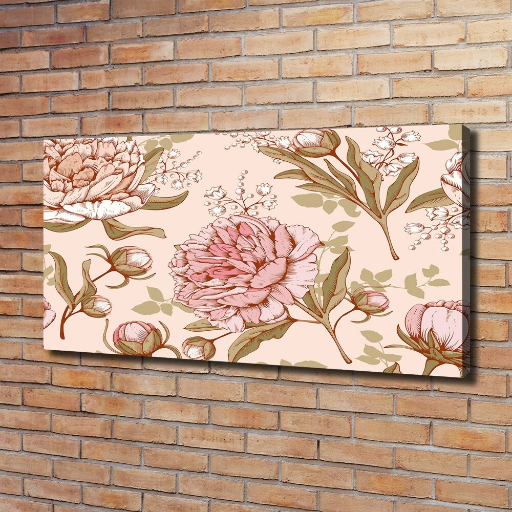 Canvas wall art Peonies