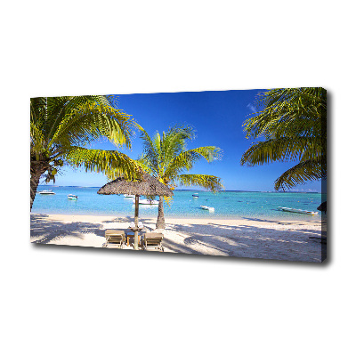 Canvas wall art Mauritius beach