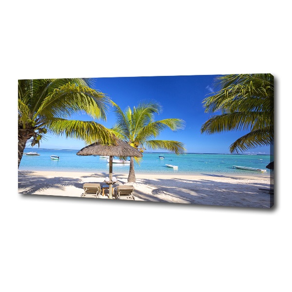 Canvas wall art Mauritius beach