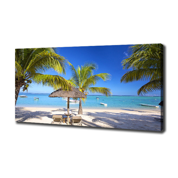 Canvas wall art Mauritius beach