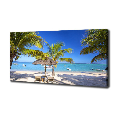 Canvas wall art Mauritius beach