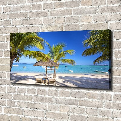 Canvas wall art Mauritius beach