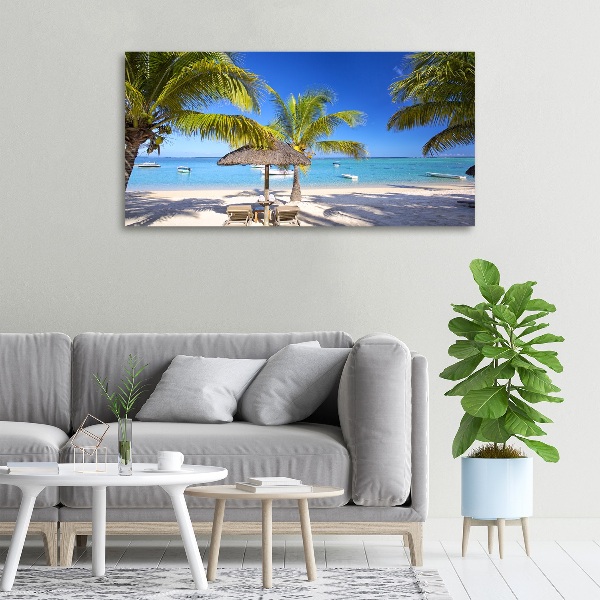 Canvas wall art Mauritius beach