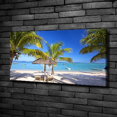 Canvas wall art Mauritius beach