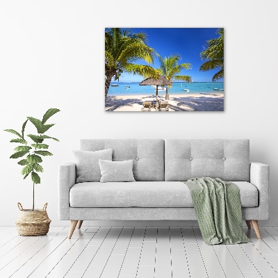 Canvas wall art Mauritius beach