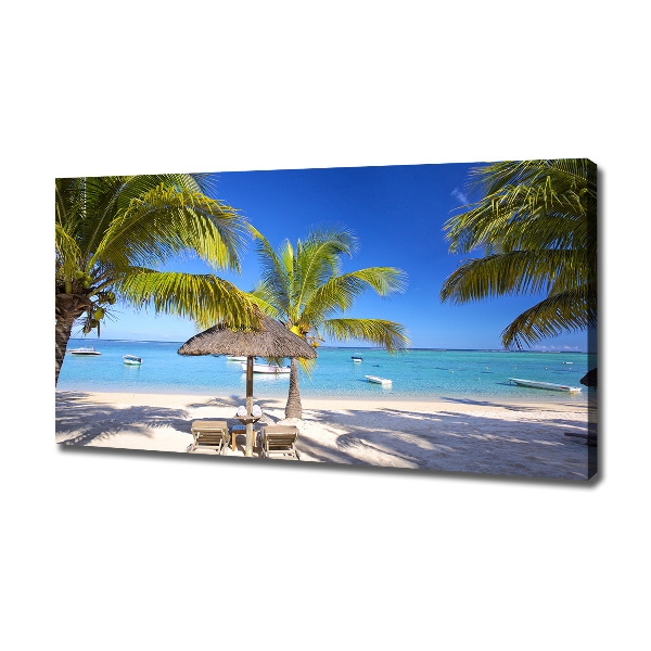 Canvas wall art Mauritius beach