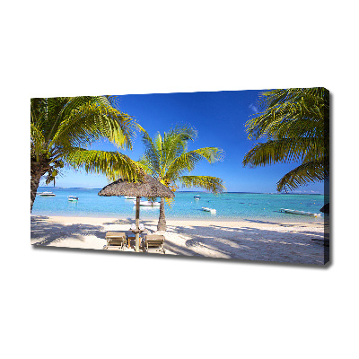 Canvas wall art Mauritius beach