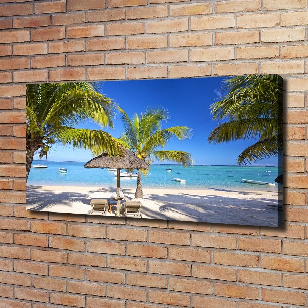 Canvas wall art Mauritius beach