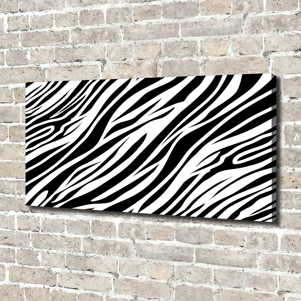 Canvas wall art Zebra background