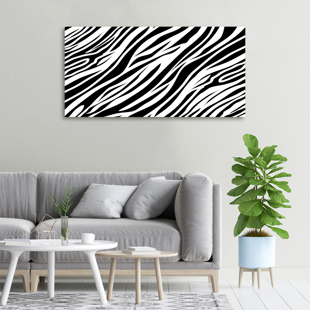 Canvas wall art Zebra background