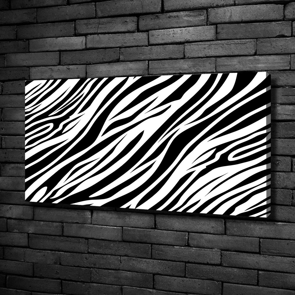 Canvas wall art Zebra background