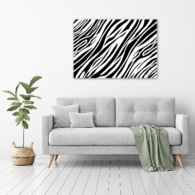 Canvas wall art Zebra background