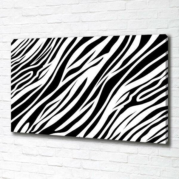 Canvas wall art Zebra background