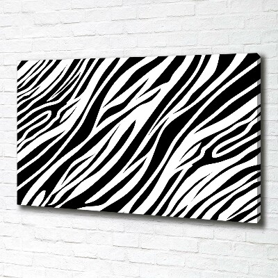 Canvas wall art Zebra background