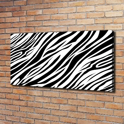 Canvas wall art Zebra background