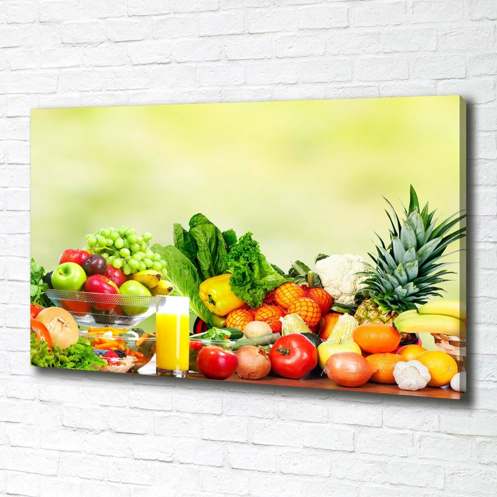 Canvas wall art Vegetables and fruits