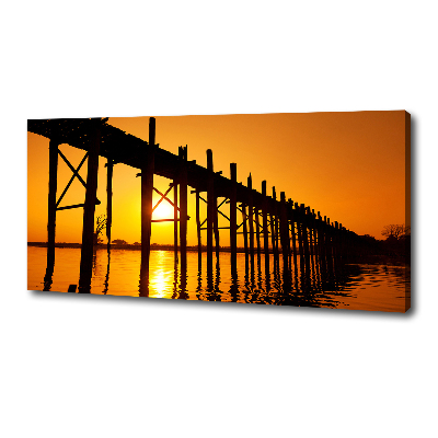 Canvas wall art West Sun bridge