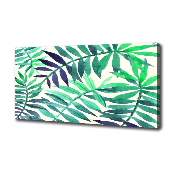 Canvas wall art Tropical leaves