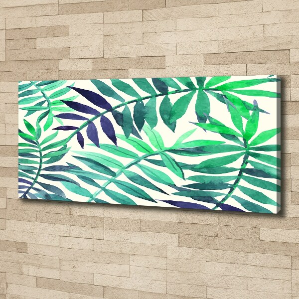 Canvas wall art Tropical leaves