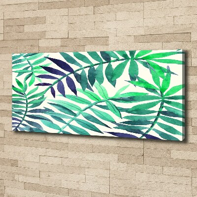 Canvas wall art Tropical leaves