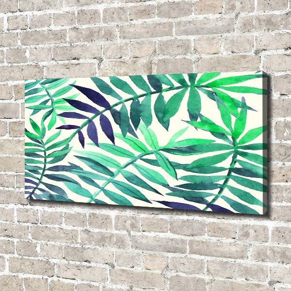 Canvas wall art Tropical leaves