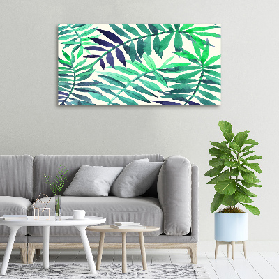 Canvas wall art Tropical leaves