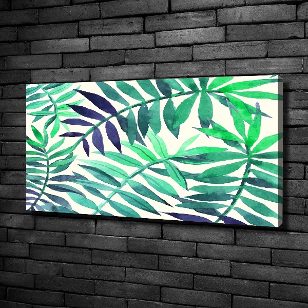 Canvas wall art Tropical leaves