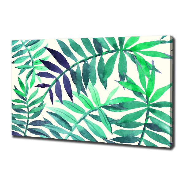 Canvas wall art Tropical leaves