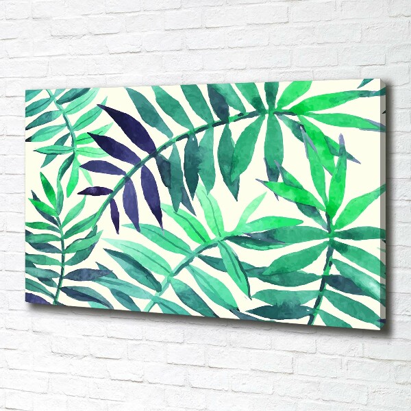 Canvas wall art Tropical leaves