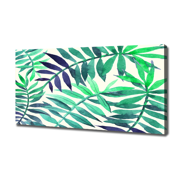 Canvas wall art Tropical leaves