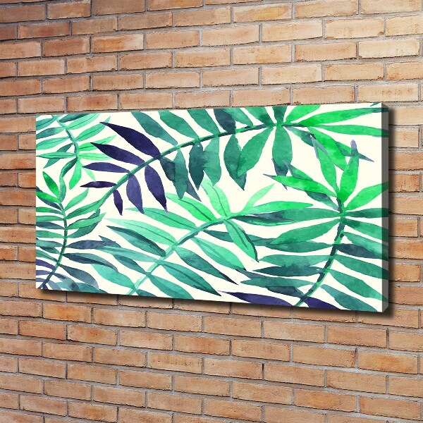 Canvas wall art Tropical leaves