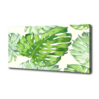 Canvas wall art Tropical leaves