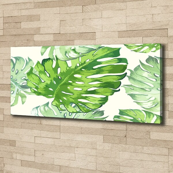 Canvas wall art Tropical leaves