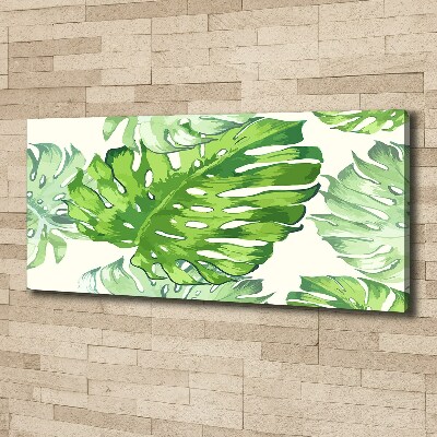 Canvas wall art Tropical leaves