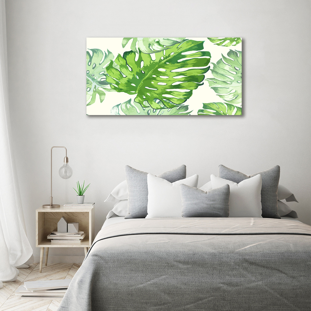 Canvas wall art Tropical leaves