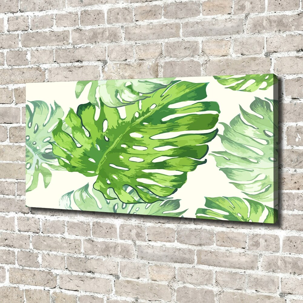 Canvas wall art Tropical leaves