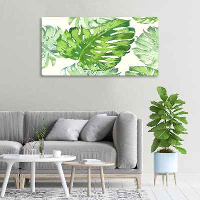 Canvas wall art Tropical leaves